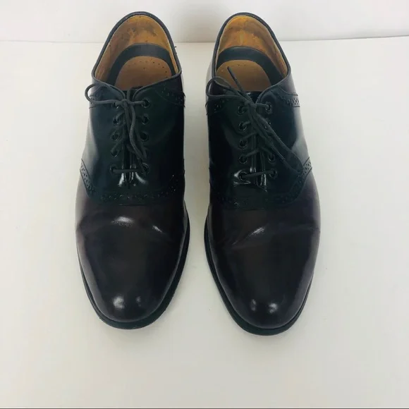 French Shriner Black & Wine Dress Shoes Size 12 - Picture 2 of 8